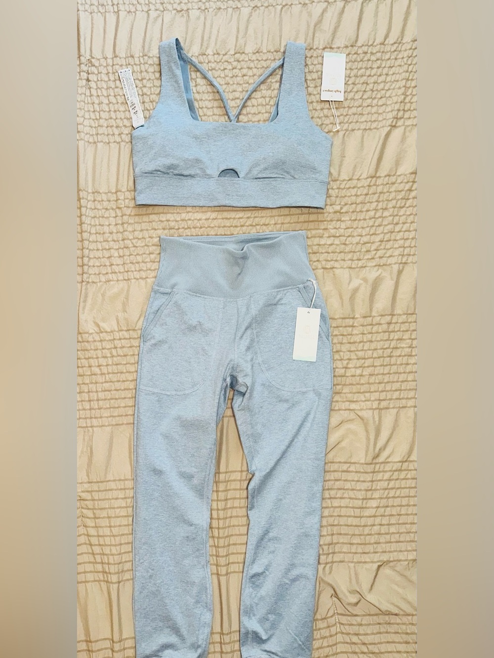 Balance Collection Light Blue High-Waist Leggings Set